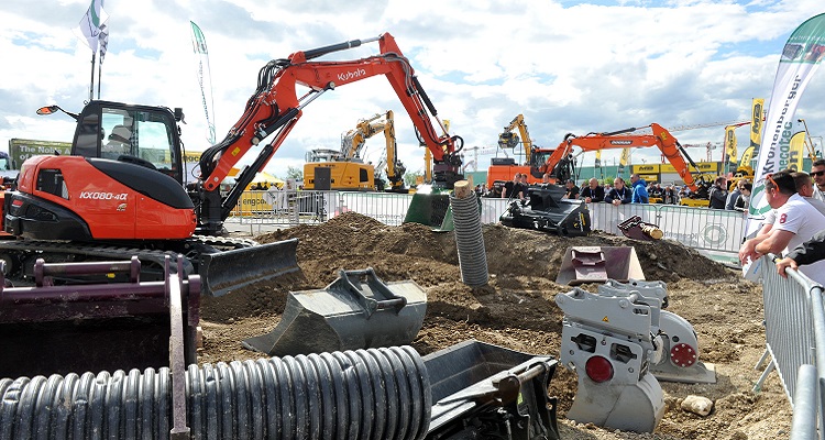 An overhead shot of the outside area of INTERMAT. 